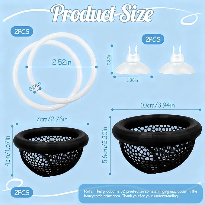 CAIJ Betta Exercise Ring & Floating Hammock Set, Aquarium Betta Fish Training and Feeding Rings, Multi-Functional Floating Resting Bed, Decorative Accessories for Small Fish Tanks Black