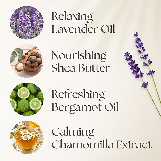 Nurture by Nature New Mom Self Care Gift Set with Body Scrub, Lavender Pillow Spray, Sleep Mask, Body Butter, Shower Gel & Bath Salts - Vegan Friendly - Stocking Stuffer, Baby Shower Gift Basket