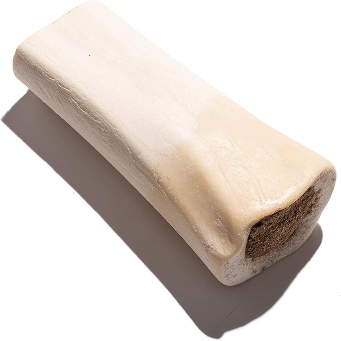 Jack&Pup 5-6" Filled Dog Bones for Large Dogs, Flavored Shin Dog Bones Long Lasting, Stuffed Bone for Dogs, High Protein, Bacon and Cheese Flavor - 3 Pack