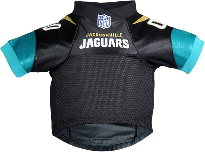 Littlearth NFL Jacksonville Jaguars Premium Pet Jersey, Team Color, X-Small