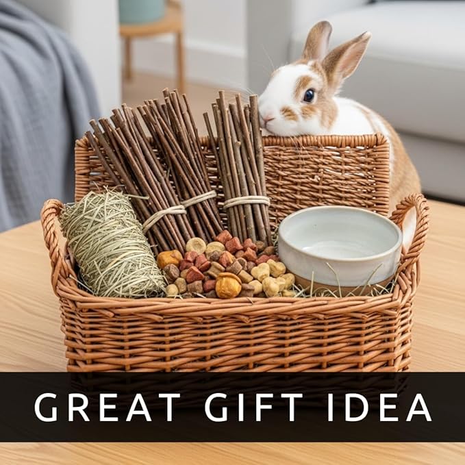 CZ Grain Natural Willow Chew Sticks for Rabbits, Guinea Pigs, Chinchillas & Hamsters – 100% Natural Bunny Chew Toys, Safe Willow Sticks for Teeth Grinding, Small Animal Molar Treats (50)