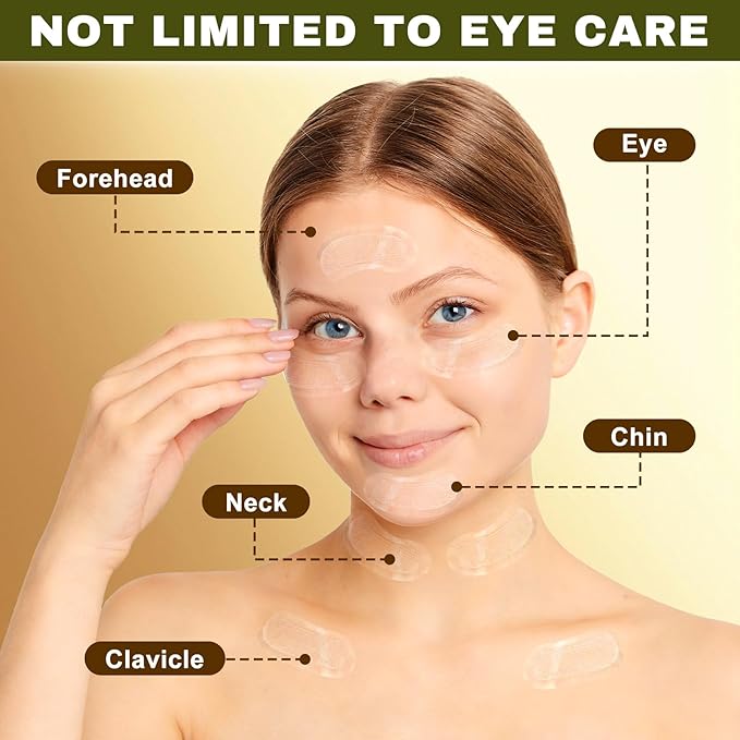 8 count PDRN Micro Eye Patches,Dark Circle,Under Eye Patches for Puffy Eyes,Ceramides, Serum-Infused Eye Patches with Hyaluronic Acid & Collagen,Gentle Skin-Friendly