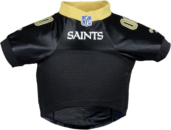 Littlearth NFL New Orleans Saints Premium Pet Jersey, Team Color, X-Small