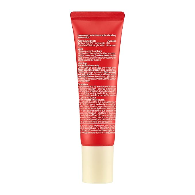 Sun Bum SPF 30 Sunscreen Heat Wave Tinted Lip Balm - Coconut Flavor Broad Spectrum Moisturizing with Aloe & Vitamin E - Hawaii 104 Act Compliant (Made Without Octinoxate & Oxybenzone) - 0.5 oz