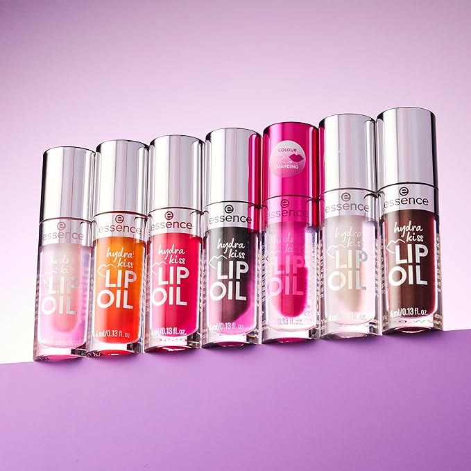 essence | Hydra Kiss Lip Oil |Intense Hydration & Glossy Finish | Infused with Hyaluronic Acid, Vitamin E & Jojoba Oil | Vegan & Cruelty Free (06 | Cranberry Is Back)