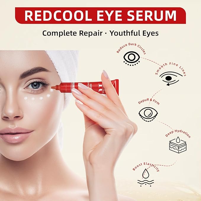 Caffeine Eye Serum for Dark Circles & Puffiness - Anti-Wrinkle, Firming & Smooths Fine Lines - Retinol Under Eye Serum Treatment - 0.7 Fl Oz