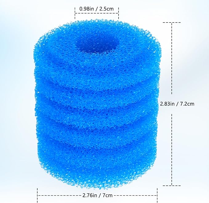 fishkeeper Bio Filter Sponge for Aquariums - 3 Pack, Washable and Reusable, Replacement Biological Filter Sponge Media for Fish Tanks