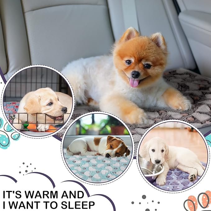 Reginary 4 Pcs Waterproof Guinea Pig Blankets Washable Small Animal Fleece Bedding Guinea Pig Cage Liners Reusable Training Pads Pet Pee Pad Sleep Mat for Hamster(Heart Pattern,35 x 24 Inch)