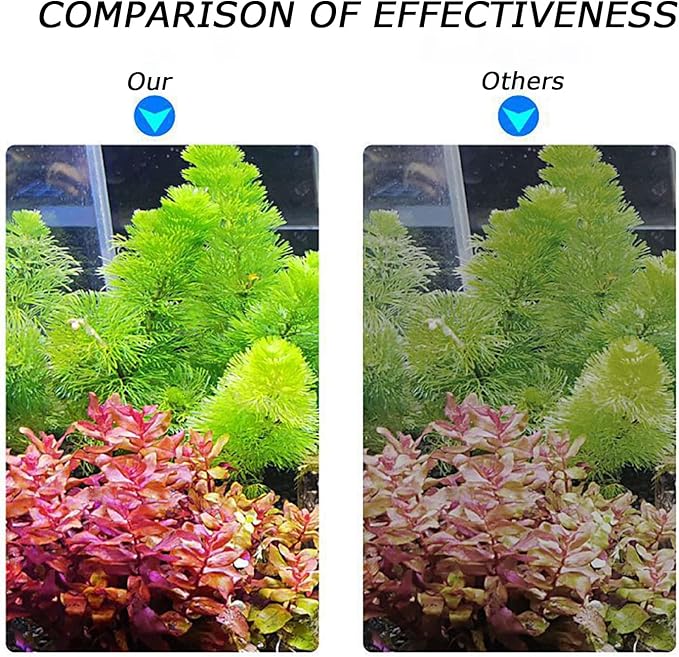 LED Aquarium Light Full Spectrum Clip Fish Tank Light Plants Light 360° Adjustable 2 Light Bar Super-Bright 6W Suitable for 10-30 Gal Fish Tank