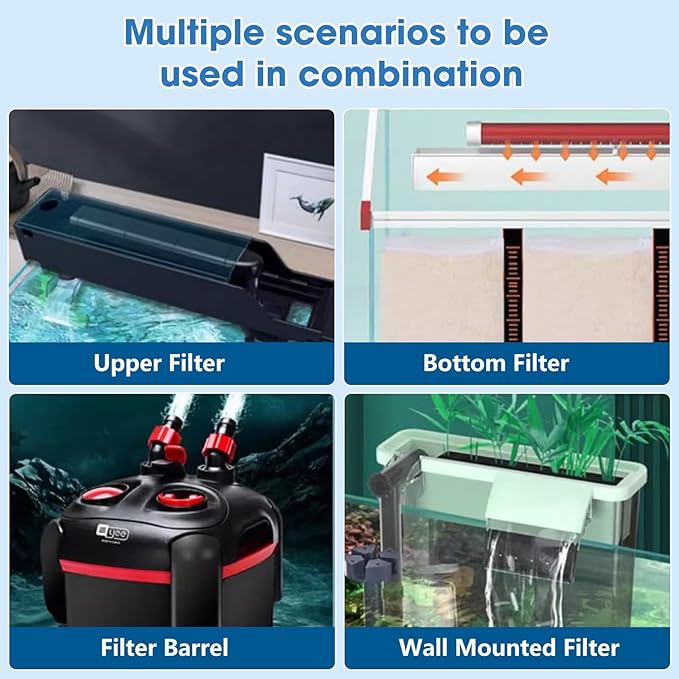 Aquarium Filter Resin for Water Purification, 3 Bags x 200ml, Tannin Remover, Odor Eliminator for Crystal Clear Water