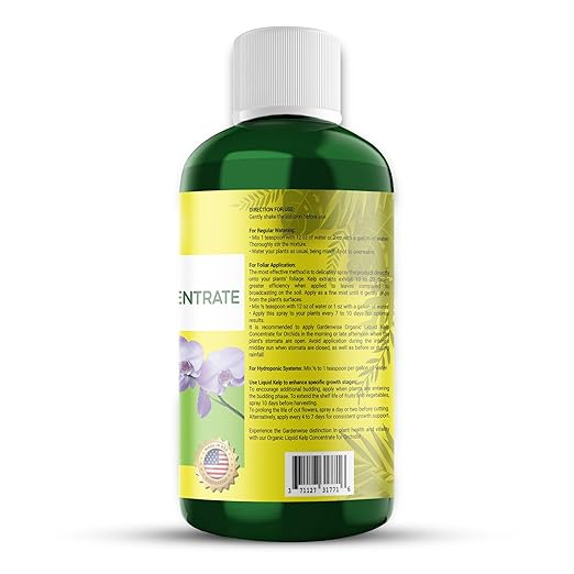 Organic Premium Kelp Seaweed Concentrate: Fertilizer for Orchids - Orchid Food (16 OZ)