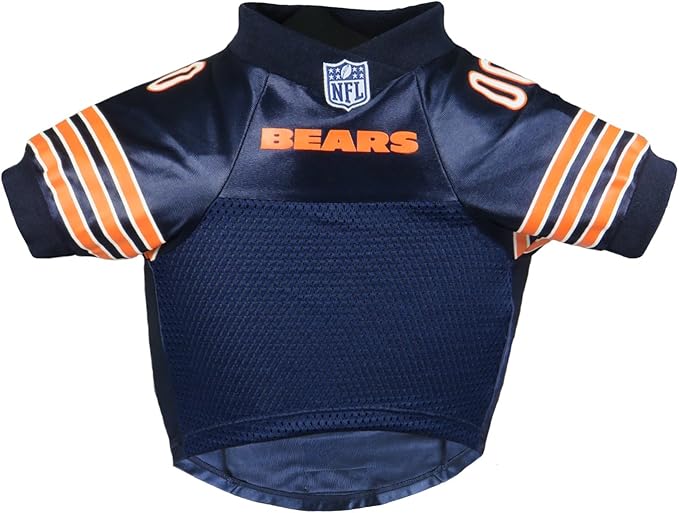 Littlearth NFL Chicago Bears Premium Pet Jersey, Team Color, Small