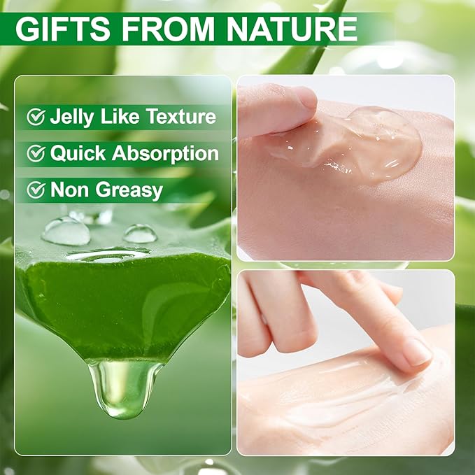 Erinde 60 Pack Aloe Vera Gel for Face, Hair & Body, 99% Pure Aloe Vera Gel for Sunburn Relief, After Sun Skin Care Relief, Skin Care Bulk Soothing Hydrating Aloe Gel Travel Size for All Skin Types