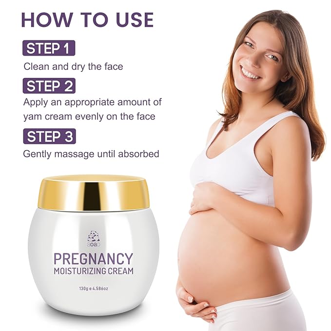 AOAO Healthy Moisturizing Face Cream, Suitable for Daily and Pregnancy Skin Care, Gentle Facial Cream with Shea & Avocado Oil & Oat, Hypoallergenic and Safe for Pregnancy, 4.586 OZ