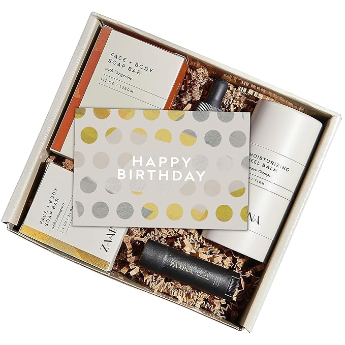 Men's Birthday Care Package with Card - Luxury Gift Set for Men, Body Self Care Kit for Men, Relaxing Spa Birthday Gift Basket by ZAAINA