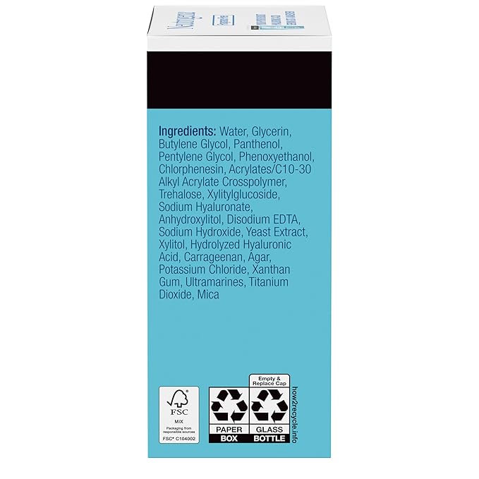 Neutrogena Hydro Boost Hyaluronic Acid Serum for Face & Neck,Lightweight Daily Hydrating Serum with Hyaluronic Acid for Dry Skin,Oil-Free,Non-Comedogenic,Fragrance-Free,1 fl. oz,(Pack of 2)