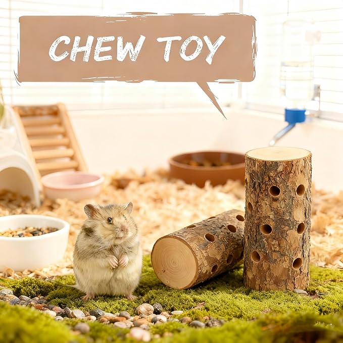 Wood Chew Toys for Small Animals - Natural Molar Wood Treats for Rabbits, Hamsters, Guinea Pigs, Chinchillas & Other Pet Rodents