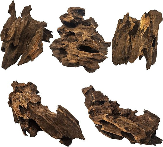 Hamiledyi Natural Driftwood for Aquarium Decor Sinkable Reptile Wood Branches Fish Tank Log Habitat Decorations Terrarium Ornament Assorted