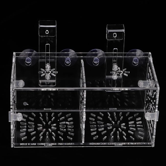 Fish Separation Box, Acrylic Transparent Fish Tank Breeding Isolation Box Aquarium Hatchery Incubator Holder(20CM*10CM*10CM)