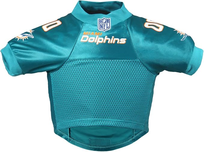 Littlearth NFL Miami Dolphins Premium Pet Jersey, Team Color, Medium