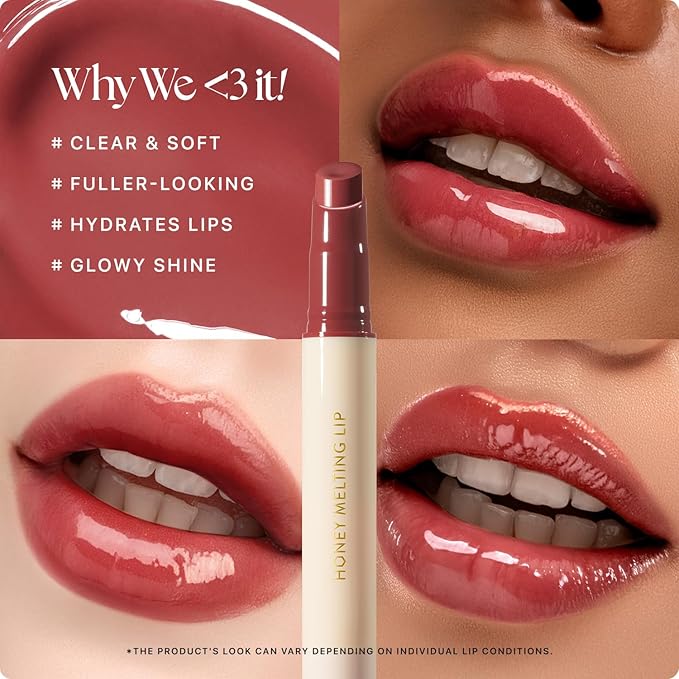 Nature Republic HONEY MELTING LIP (05 PLUM) SOFT LIP STICK, Hydrating Gloss, Moisturizing balms, Sheer tint, Shine & Glowy Finish, korean make up