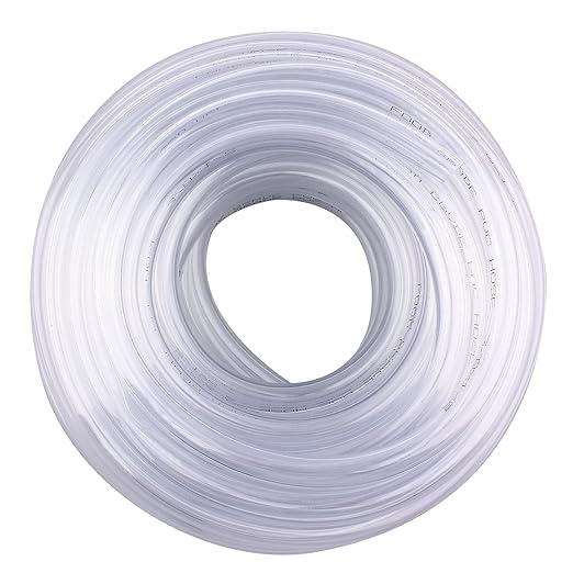 DERNORD PVC Tubing 3/8"ID X 1/2"OD Flexible Clear Vinyl Hose 50 Feet for Food Grade