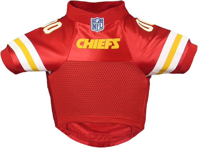 Littlearth NFL Kansas City Chiefs Premium Pet Jersey, Team Color, Medium