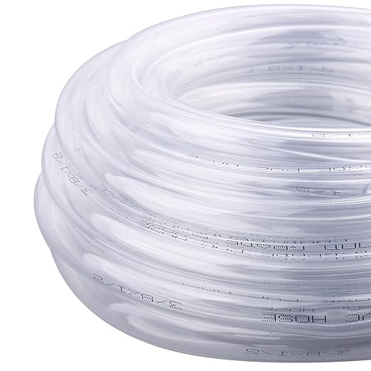 DERNORD PVC Tubing 3/8"ID X 1/2"OD Flexible Clear Vinyl Hose 25 Feet for Food Grade