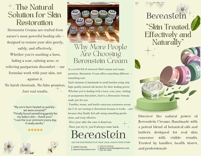 Berenstein MOM Ointment – Natural Soothing Cream with Carrot Oil & Vitamin E for Pre & Postpartum Care – Safe for Nursing – 30g
