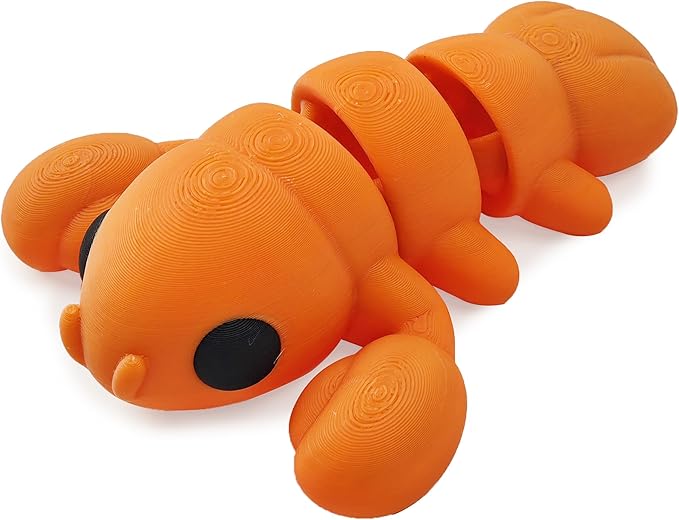 5.5IN 3D Printed Animals for Kids' Room Decor, Adorable 3D Printed Toys for Birthday Gifts and Party Favors, Unique 3D Printed Stuff for Desk Organizers and Creative Collections (Shrimp)