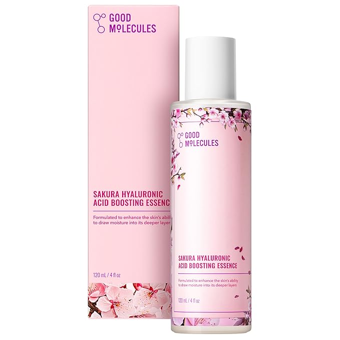Good Molecules Sakura Hyaluronic Acid Boosting Essence - Ultra Hydrating Facial Moisturizer - Skincare for Hydration, Tightening, Anti Aging, Instant Glow - Skin Care for Face