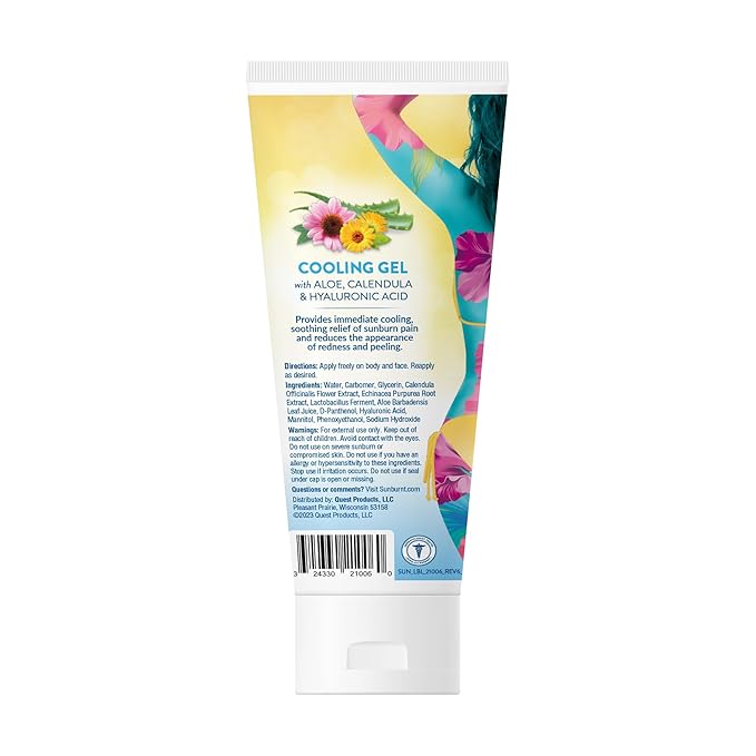 EMCW9 Ultra Hydrating Aloe Vera Gel by Sunburnt 6 Ounce,Clear,SUNB21006
