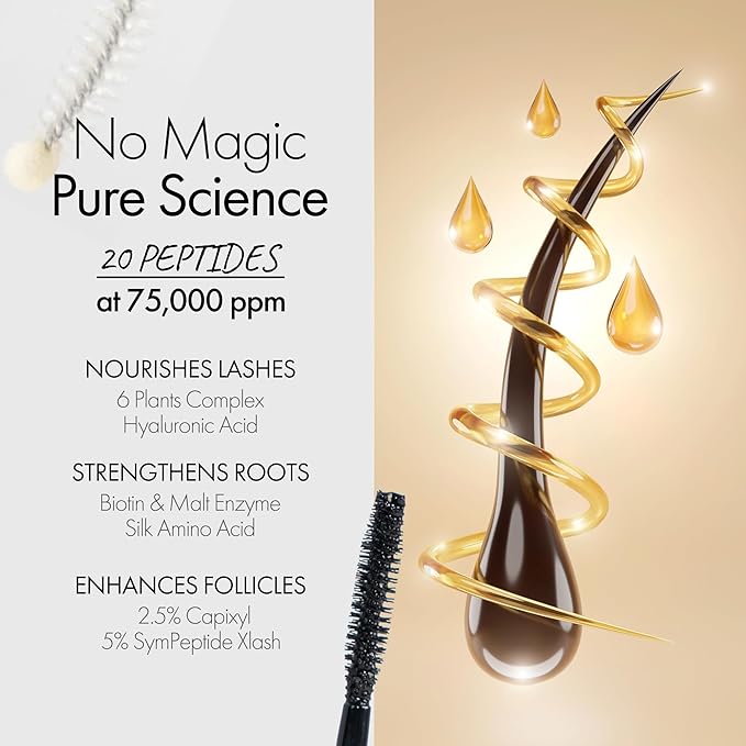 DPC Revitalizing Dual Lash Ampoule | 2-in-1 Korean Lash Serum w/20 Peptides | Lash Oil Ampoule Serum 0.33 fl oz