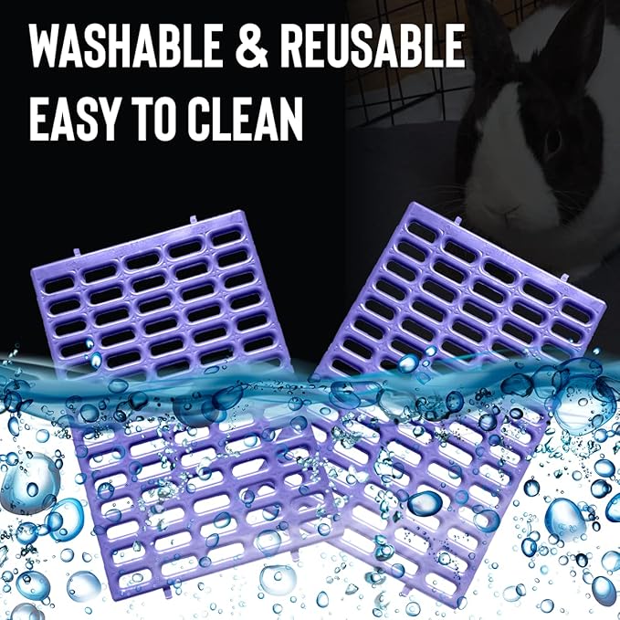 Saguaro Acres Rabbit and Small Animal Cage Resting Mat for Wire Floored Cages 2 Pack (Purple)
