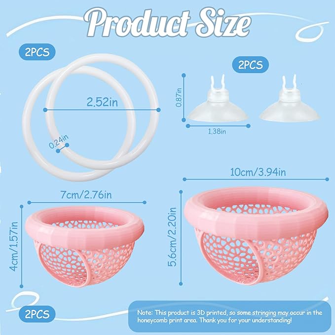 CAIJ Betta Exercise Ring & Floating Hammock Set, Aquarium Betta Fish Training and Feeding Rings, Multi-Functional Floating Resting Bed, Decorative Accessories for Small Fish Tanks Pink