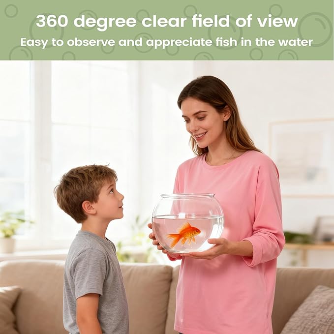 Fish Bowl - Clear Shatter-Resistant Aquarium Accessories | Clear Bubble Planter Fish Bowl - for Table Centerpiece Party Decorations Home Event Indoor