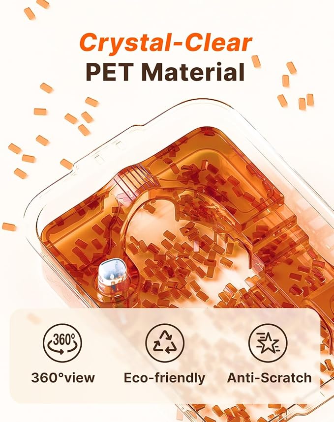 Large PET Hamster Cage with Built-in Platform & Hideout, 25"x14"x12.2" Transparent Hamster House for Dwarf, Syrian Hamsters, or Gerbils – Easy to Clean, Ventilated, Anti-Escape Design
