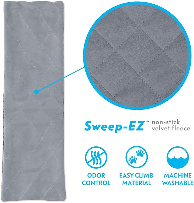 Paw Inspired Fitted Fleece Liner for Ferret Nation, Critter Nation Cage for Ferrets, Rats, Chinchillas, Hedgehogs & Other Small Animals (Gray, Ramp Cover)