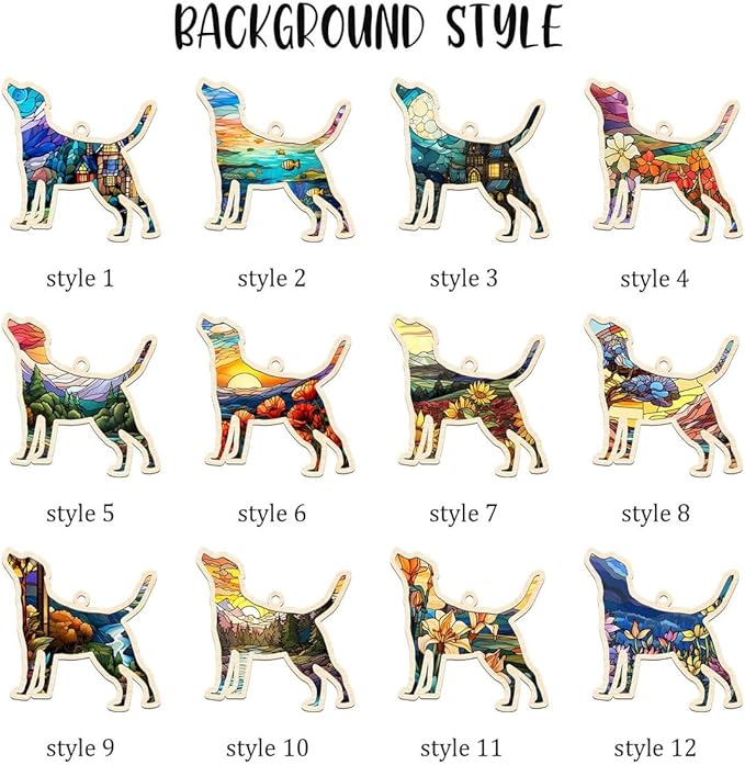 NAZENTI Personalized Dog Suncatcher Memorial Ornament, Dog on Moon for Lovers Loss, Memory Remember, Sympathy Gift
