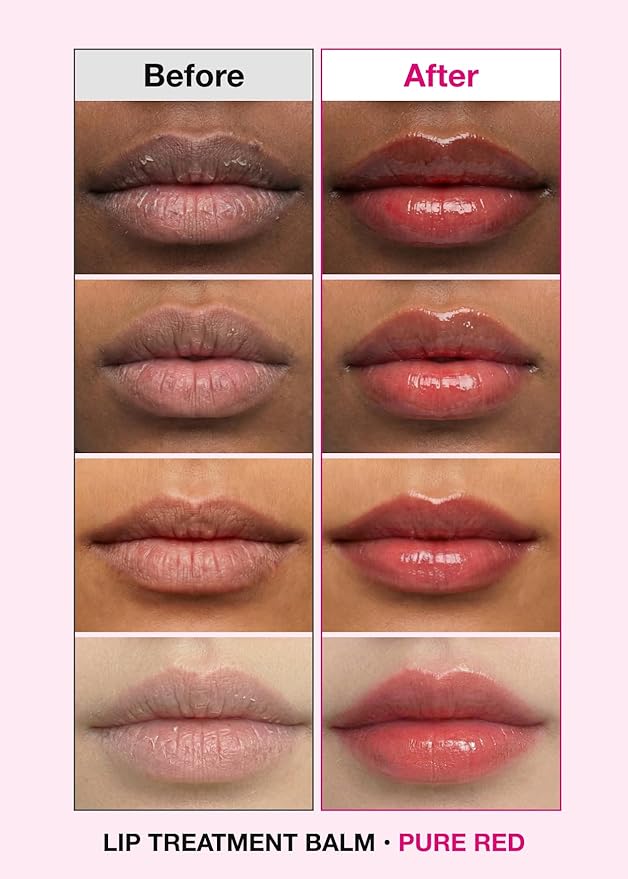 ISOI Bulgarian Rose Lip Treatment Balm (Pure Red) – Hydrating & Tinted Lip Balm for Dry Lips, Korean Skincare (0.18 oz, 5g)