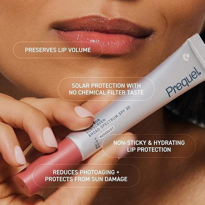 Prequel Skin Lip Visor, Tinted Lip Balm with SPF 30 PA+++. Rosedust, Mint Flavor, Rosy Nude Shade with Non-Sticky Finish – Moisturizing Semi Gloss Balm Sunscreen for Daily Use - 2 Pack