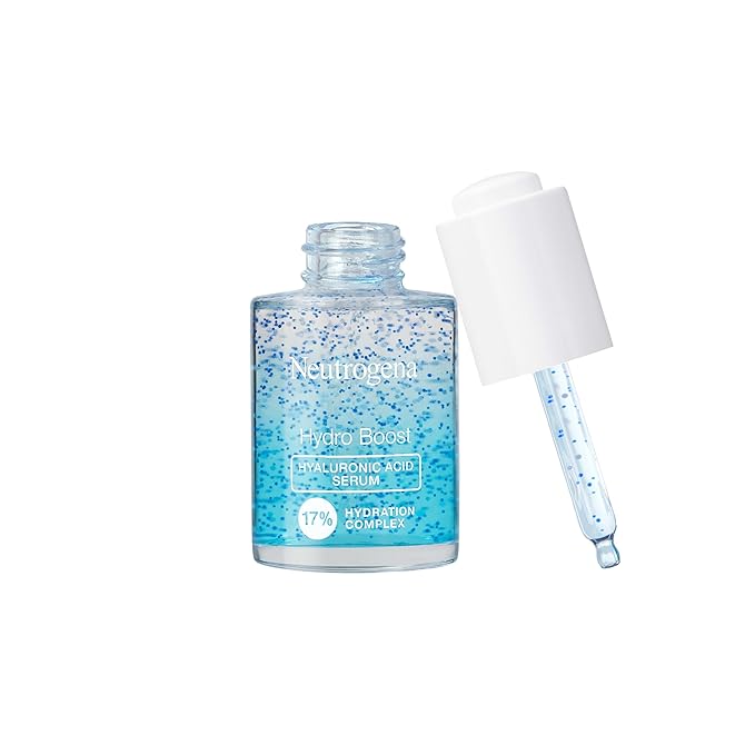 Neutrogena Hydro Boost Hyaluronic Acid Serum for Face & Neck, Lightweight Daily Hydrating Serum with Hyaluronic Acid for Dry Skin, Oil-Free, Non-Comedogenic, Fragrance-Free, 1 fl. oz