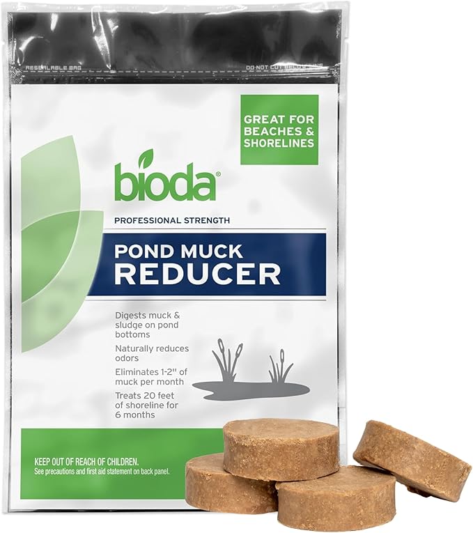 Bioda Pond Muck and Sludge Remover | Natural Pond Muck Reducer & Sludge Remover Pucks | 4 oz - 12 Count