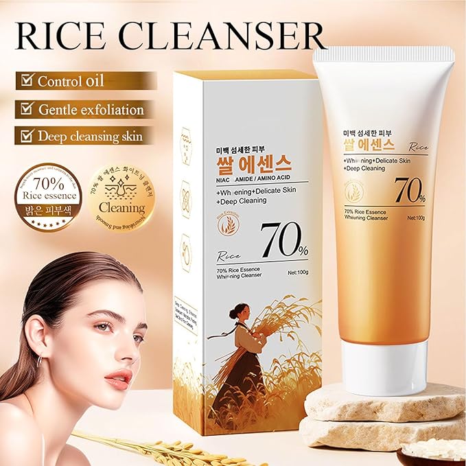INSEEK Rice Skin Care Set for Women, Moisturizing Face Routine Set, Deep Hydration and Refined Skin, Strengthen Barrier, Balances Oil, Skincare Gift Sets for Birthday Christmas