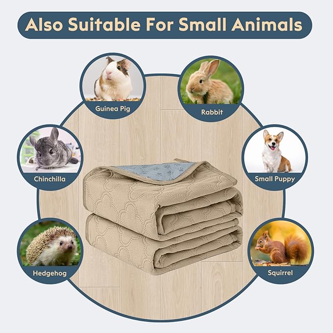 Washable Pee Pads for Dogs - 4 Pack Reusable Pee Pads，Waterproof Puppy Pads，Pet Training Pads，Super Absorbent with Dog Paw Shape Non-Slip Backing (Cream, 18" X 24" - 4 Pack)