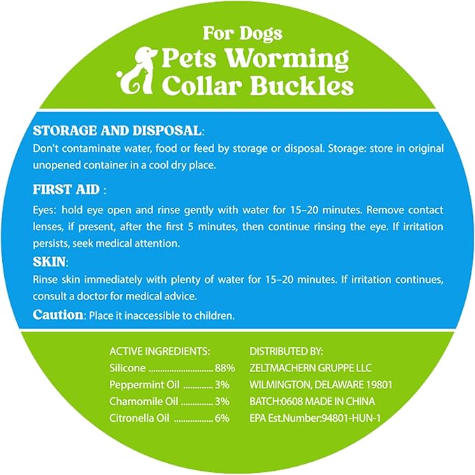 Natural Dog Tag for Flea & Tick Prevention – Waterproof Collar Pendant with 2 Extra Refills, Black, Safe for All Breeds, Collar Not Included