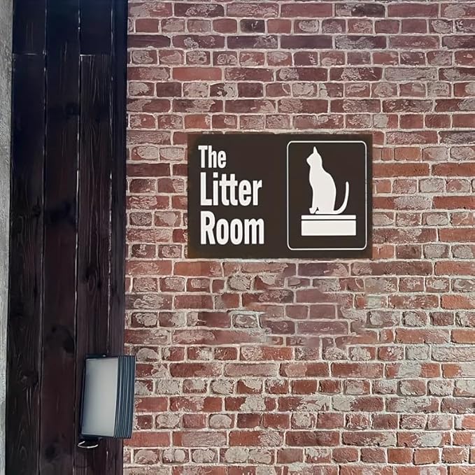 Cat Lover Tin Sign, The Litter Cat Room Vintage Signs Metal Plaque, Funny Cat Office Tin Plate, Home Cafes Office Store Pubs Club Wall Decor, Cat Pet Lovers Gifts 12x8 Inch