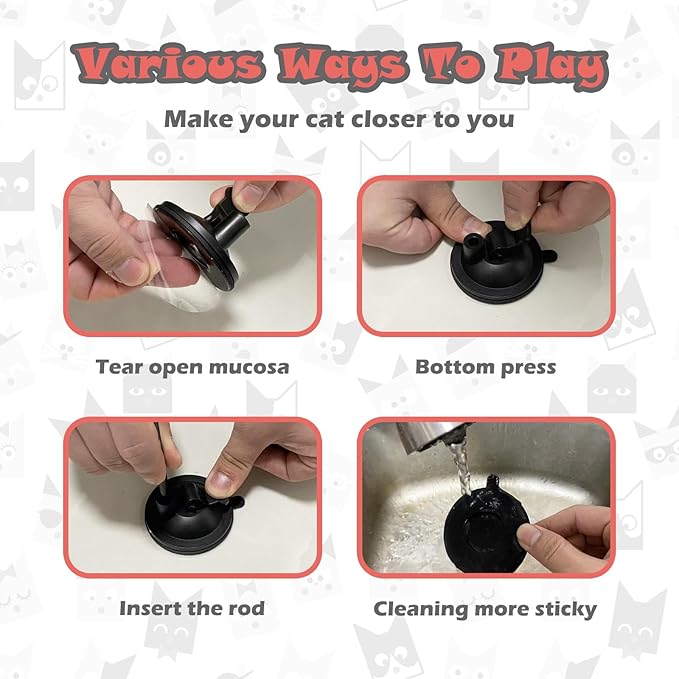 Cat Toys for Indoor Cats,Interactive Cat Toys for Bored Indoor Adult Cats 7 Pack Cat Teaser Cat Toys, 2 Pack Flexible Steel Wire and 4 Pcs Replacement Feather Refills with Balls and Birds