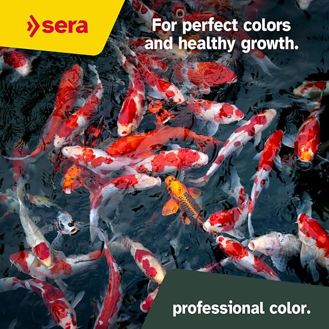 Sera Koi Professional Color 4.86 lb (2,200 g) | Colour Enhancing | Easily digestible koi Fish Food for Ponds | Premium Floating pellets with Omega acids | Fish Food for Ponds