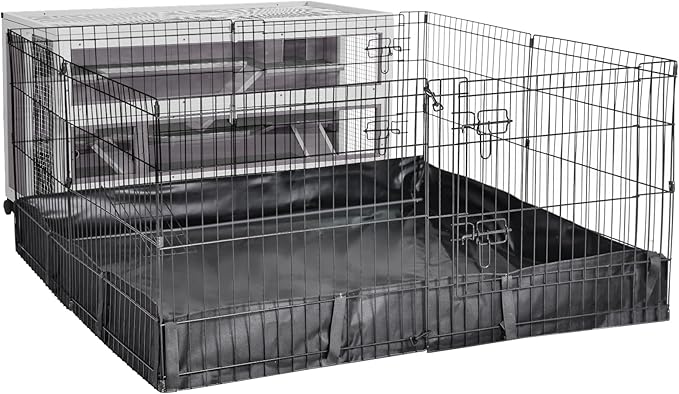 Aivituvin Hamster Cage Guinea Pig Cage with Metal Frame Chewproof Rat House Small Animal Cage Critter Nation Cage Movable